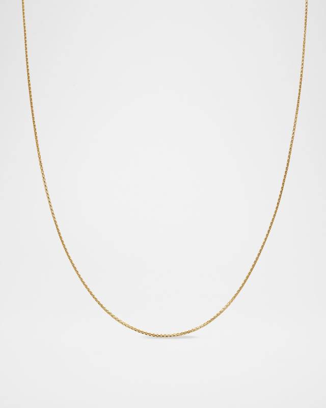 Box Chain Necklace in 18K Yellow Gold, 1.25mm